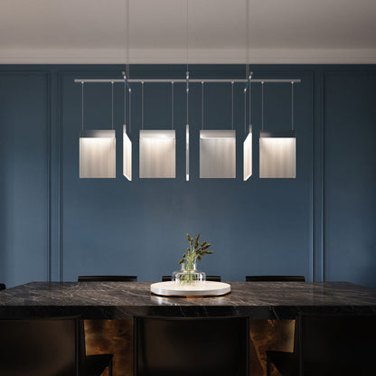 V Panels Bar LED Pendant Light in living room.