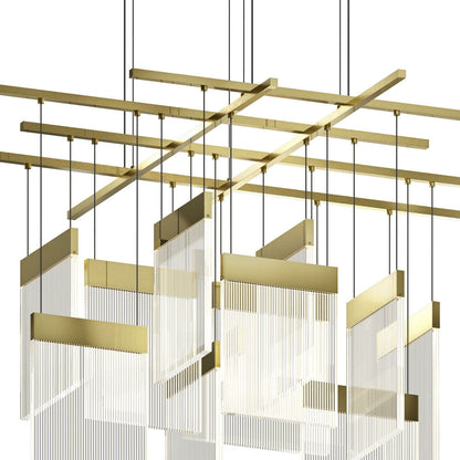 V Panels Large Intersections LED Pendant Light in Detail.