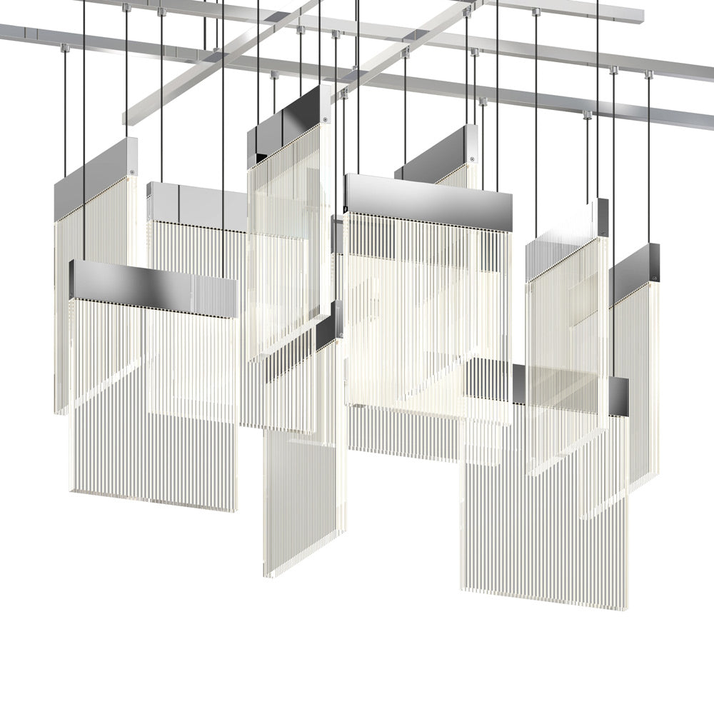 V Panels Large Intersections LED Pendant Light in Detail.