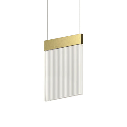 V Panels LED Pendant Light in Brass.