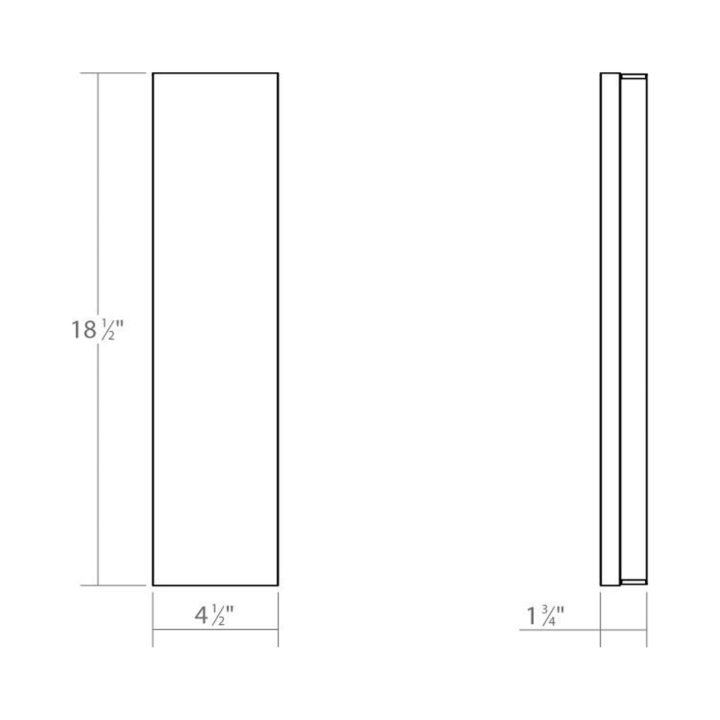 Vanity™ Extra Wide LED Bath Vanity Light - line drawing.