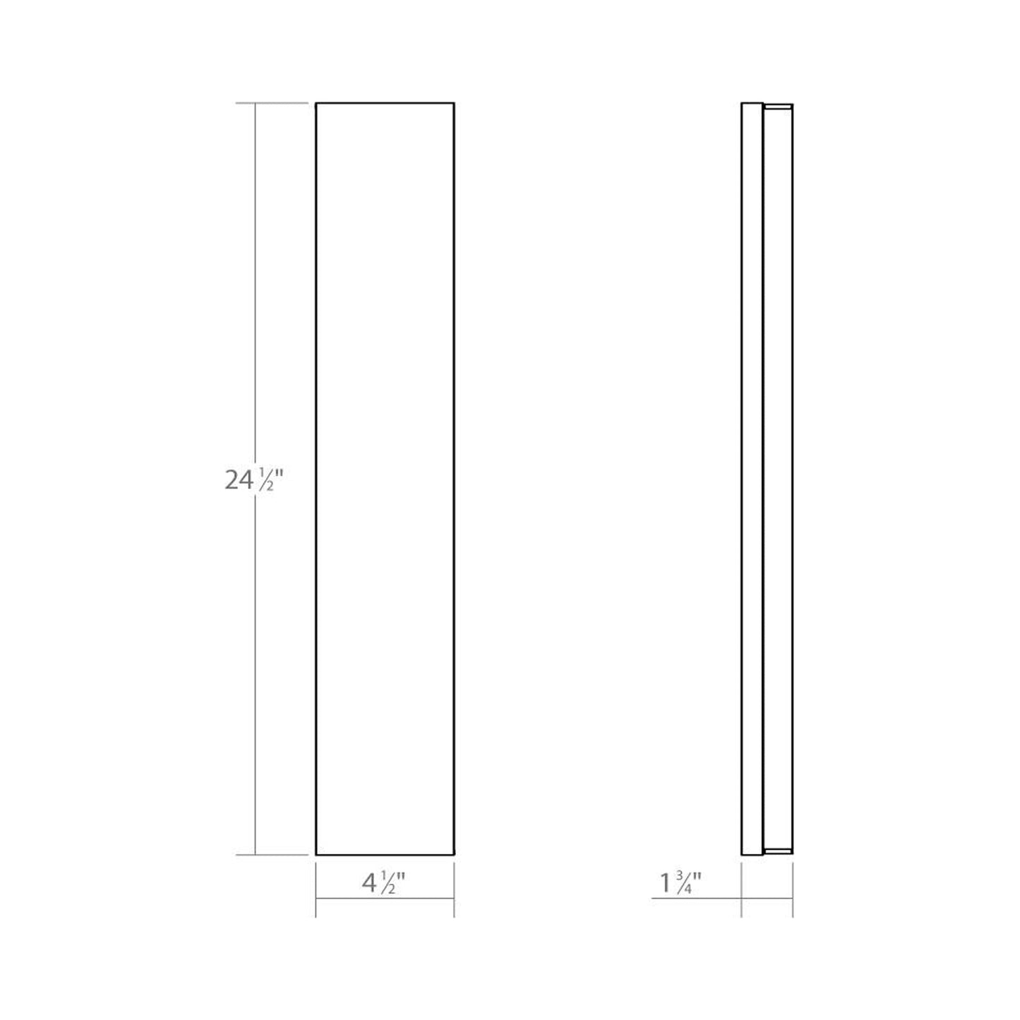 Vanity™ Extra Wide LED Bath Vanity Light - line drawing.