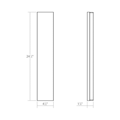 Vanity™ Extra Wide LED Bath Vanity Light - line drawing.