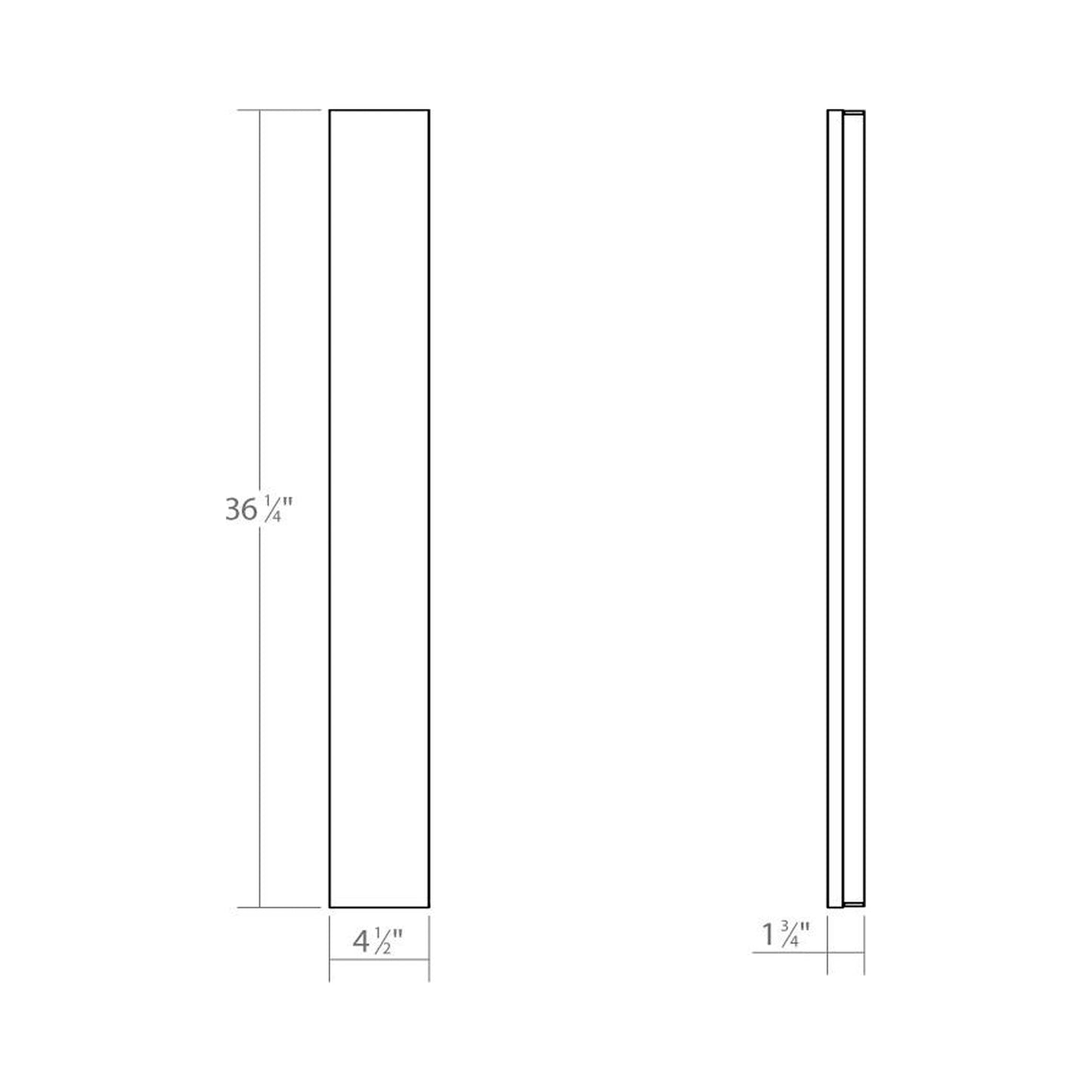 Vanity™ Extra Wide LED Bath Vanity Light - line drawing.