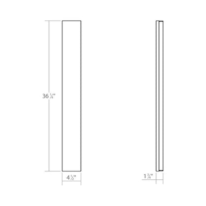Vanity™ Extra Wide LED Bath Vanity Light - line drawing.