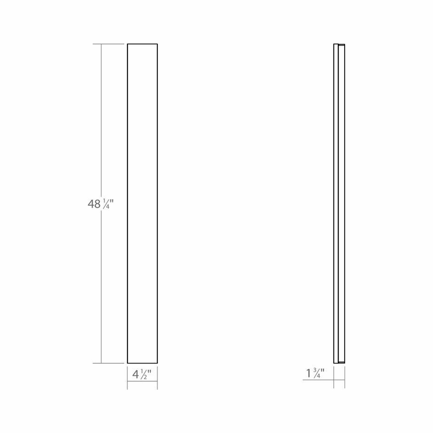 Vanity™ Extra Wide LED Bath Vanity Light - line drawing.