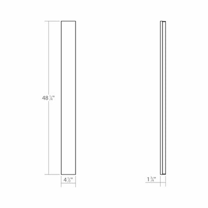 Vanity™ Extra Wide LED Bath Vanity Light - line drawing.