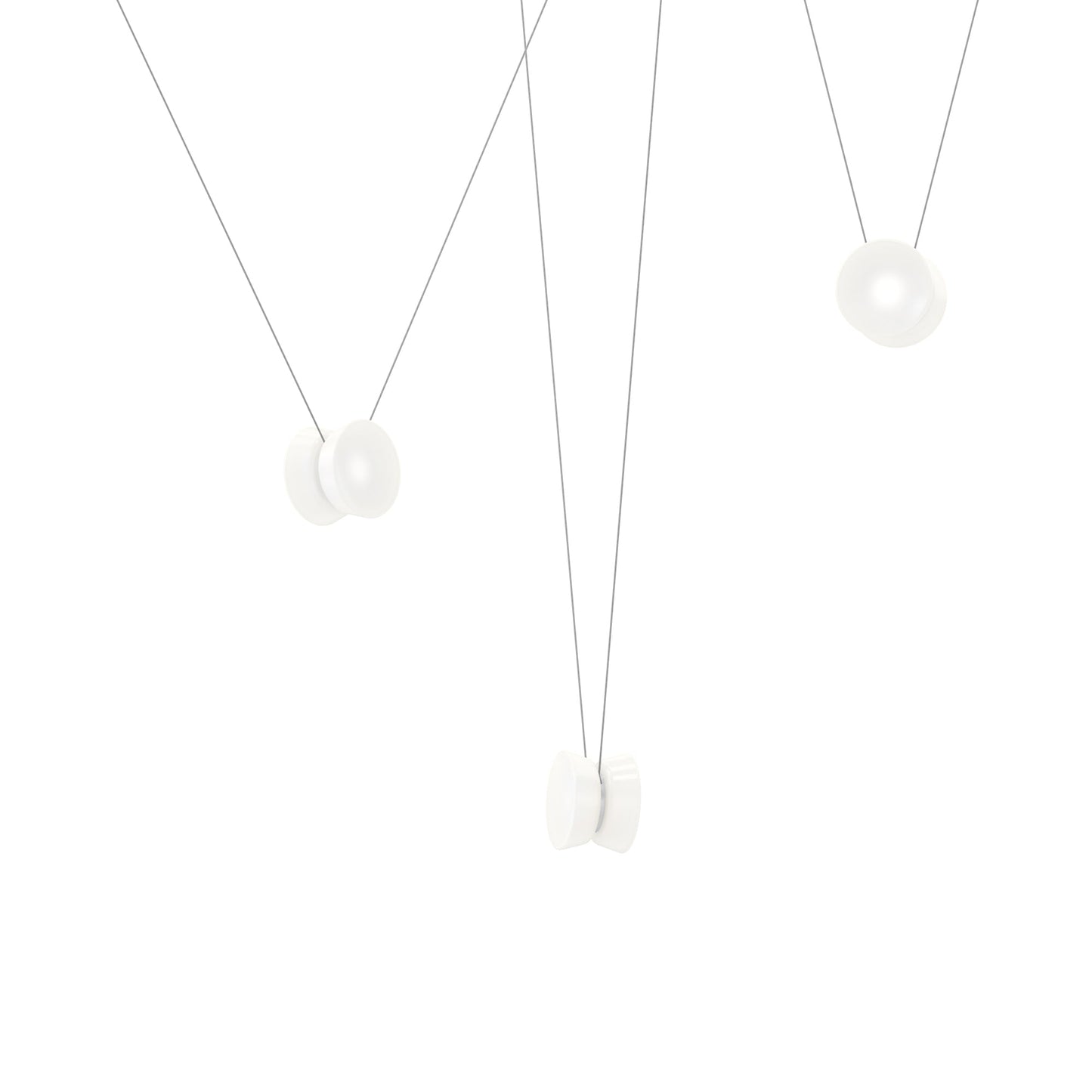 Yo Yo LED Pendant Light in White (3-Light).