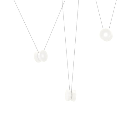 Yo Yo LED Pendant Light in White (3-Light).