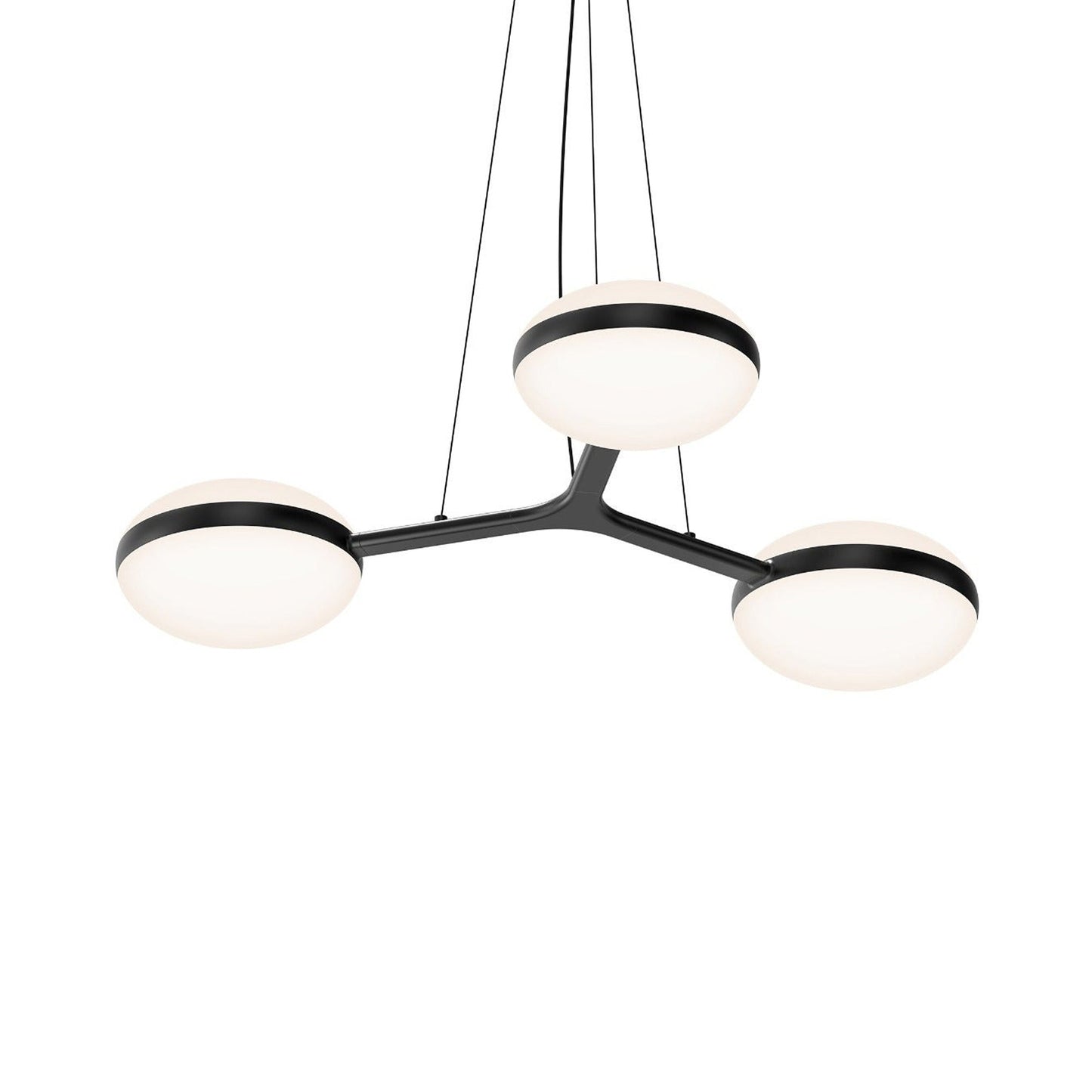 Pillows LED Pendant Light in Satin Black (Triple).