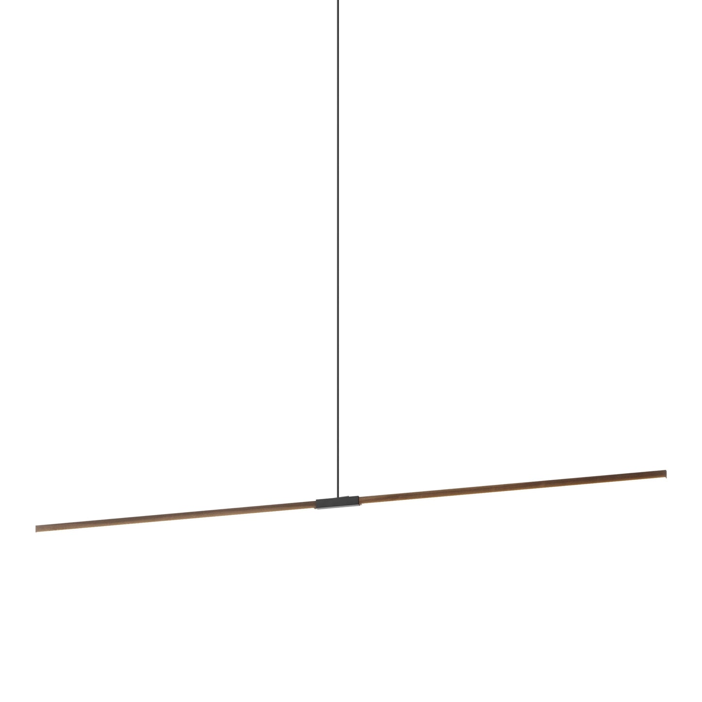 Stickbulb 10ft Linear LED Pendant Light in American Walnut/Blackened.