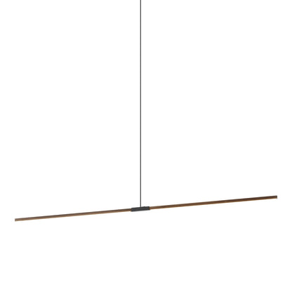 Stickbulb 10ft Linear LED Pendant Light in American Walnut/Blackened.