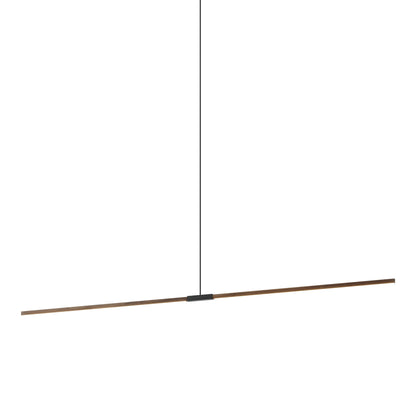 Stickbulb 10ft Linear LED Pendant Light in American Walnut/Matte Black.