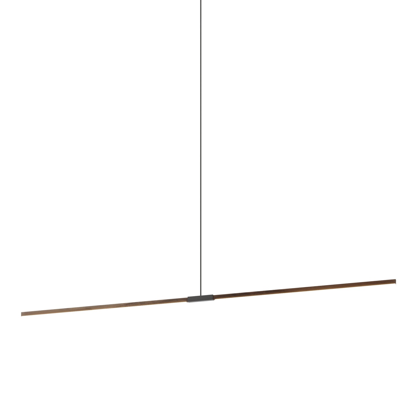 Stickbulb 10ft Linear LED Pendant Light in American Walnut/Slate Grey.