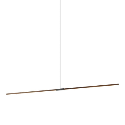 Stickbulb 10ft Linear LED Pendant Light in American Walnut/Slate Grey.