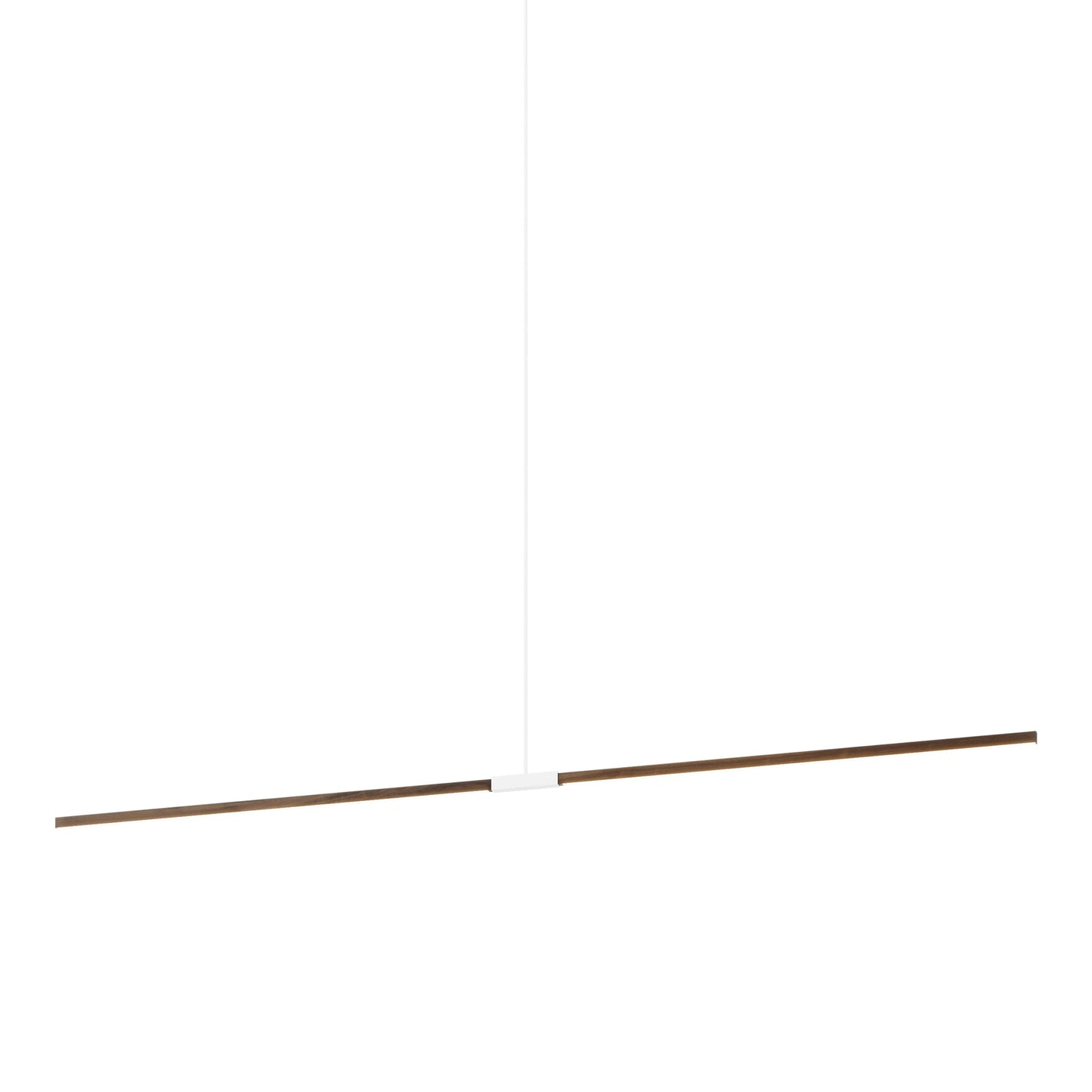 Stickbulb 10ft Linear LED Pendant Light in American Walnut/White.