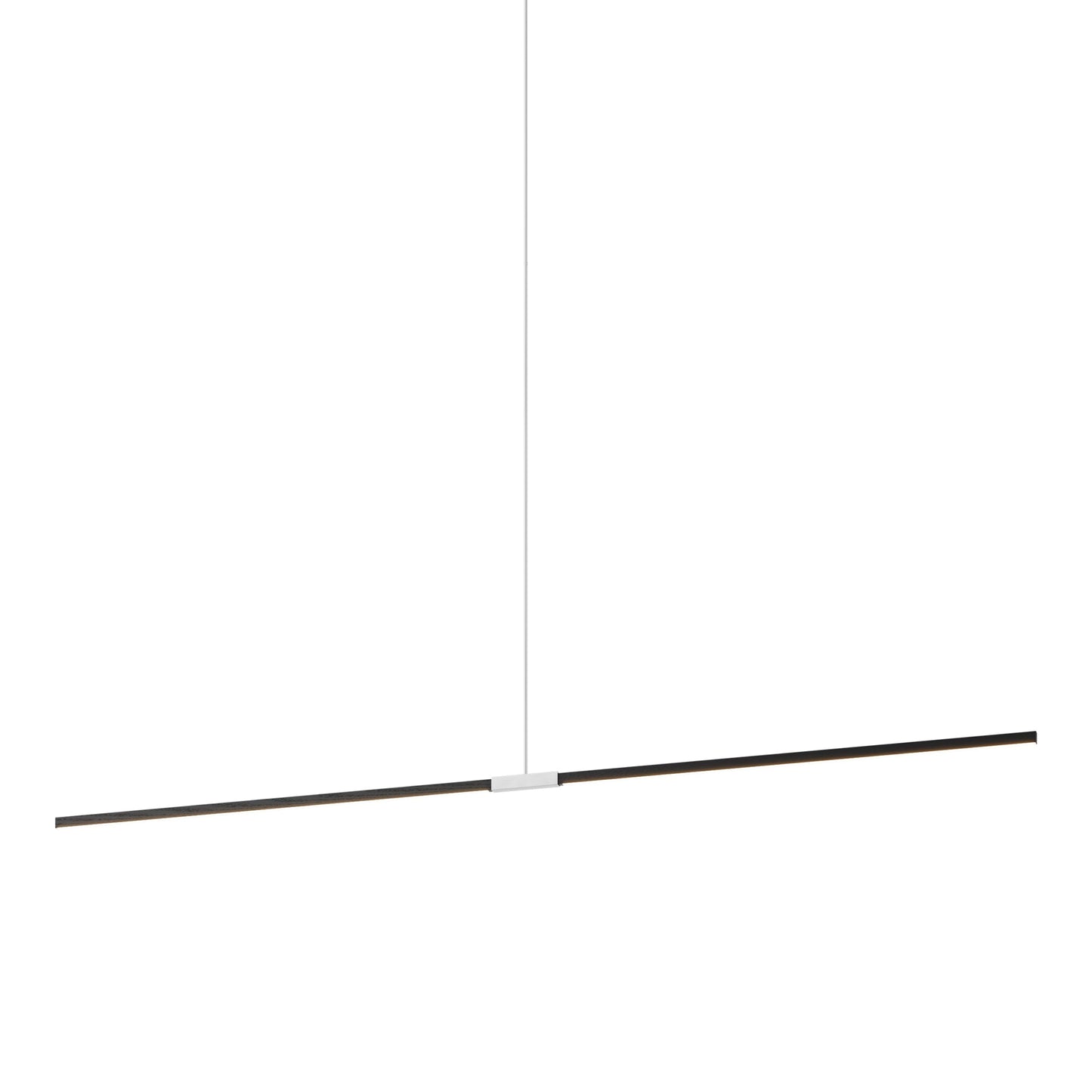 Stickbulb 10ft Linear LED Pendant Light in Ebonized Oak/Brushed Nickel.