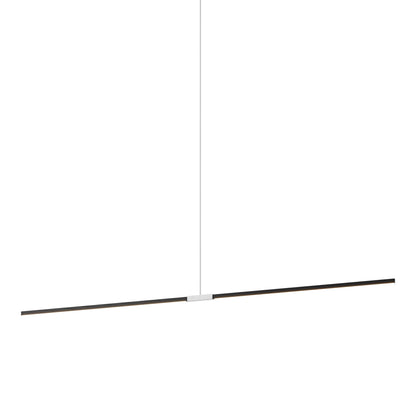 Stickbulb 10ft Linear LED Pendant Light in Ebonized Oak/Brushed Nickel.