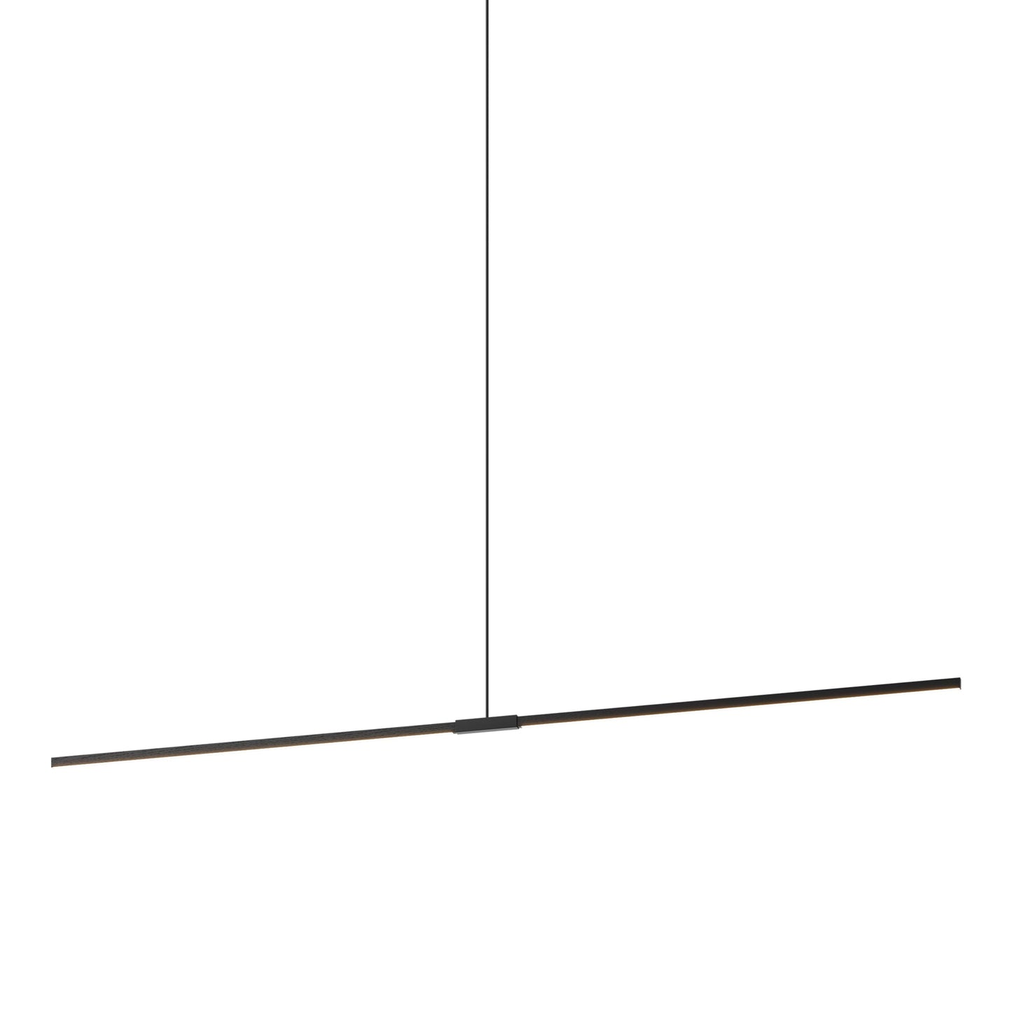 Stickbulb 10ft Linear LED Pendant Light in Ebonized Oak/Matte Black.