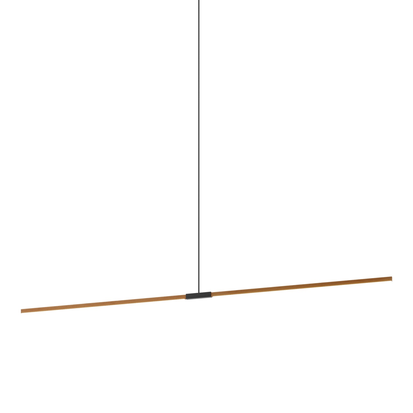 Stickbulb 10ft Linear LED Pendant Light in Heart Pine (Reclaimed)/Matte Black.