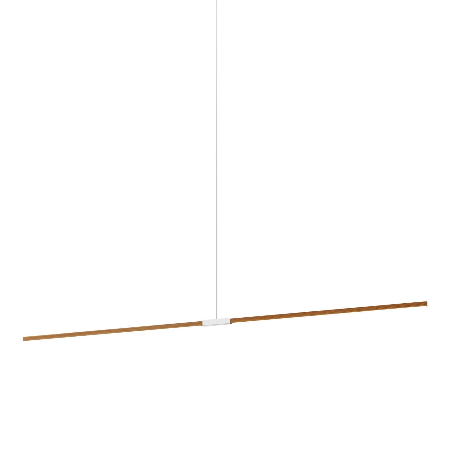 Stickbulb 10ft Linear LED Pendant Light in Heart Pine (Reclaimed)/Polished Nickel.