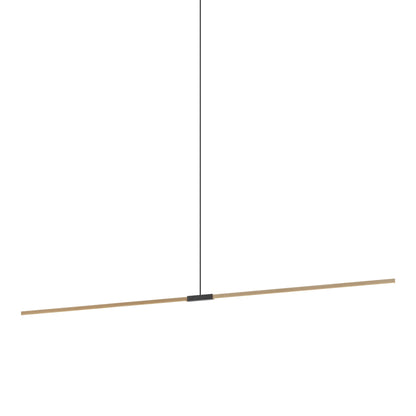 Stickbulb 10ft Linear LED Pendant Light in Maple/Blackened.