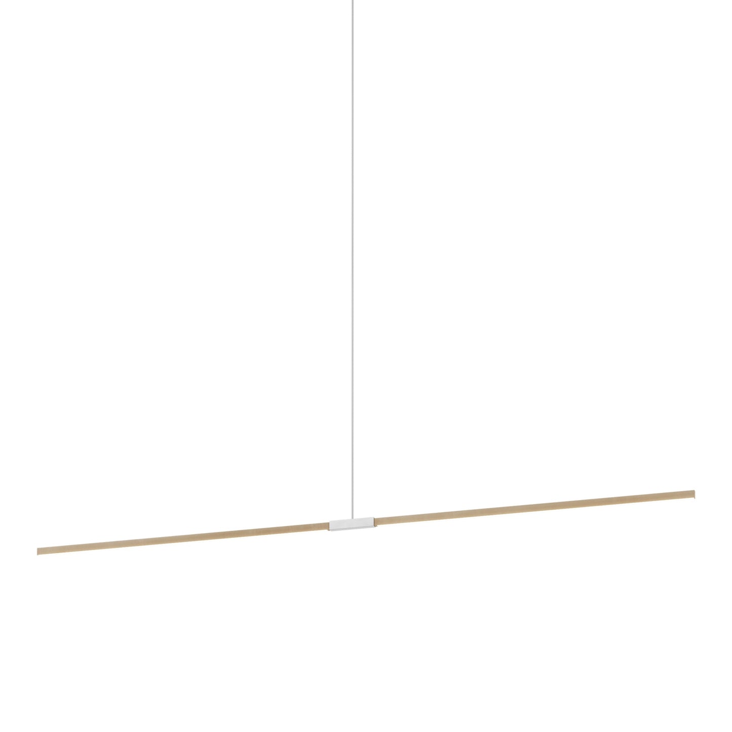 Stickbulb 10ft Linear LED Pendant Light in Maple/Brushed Nickel.