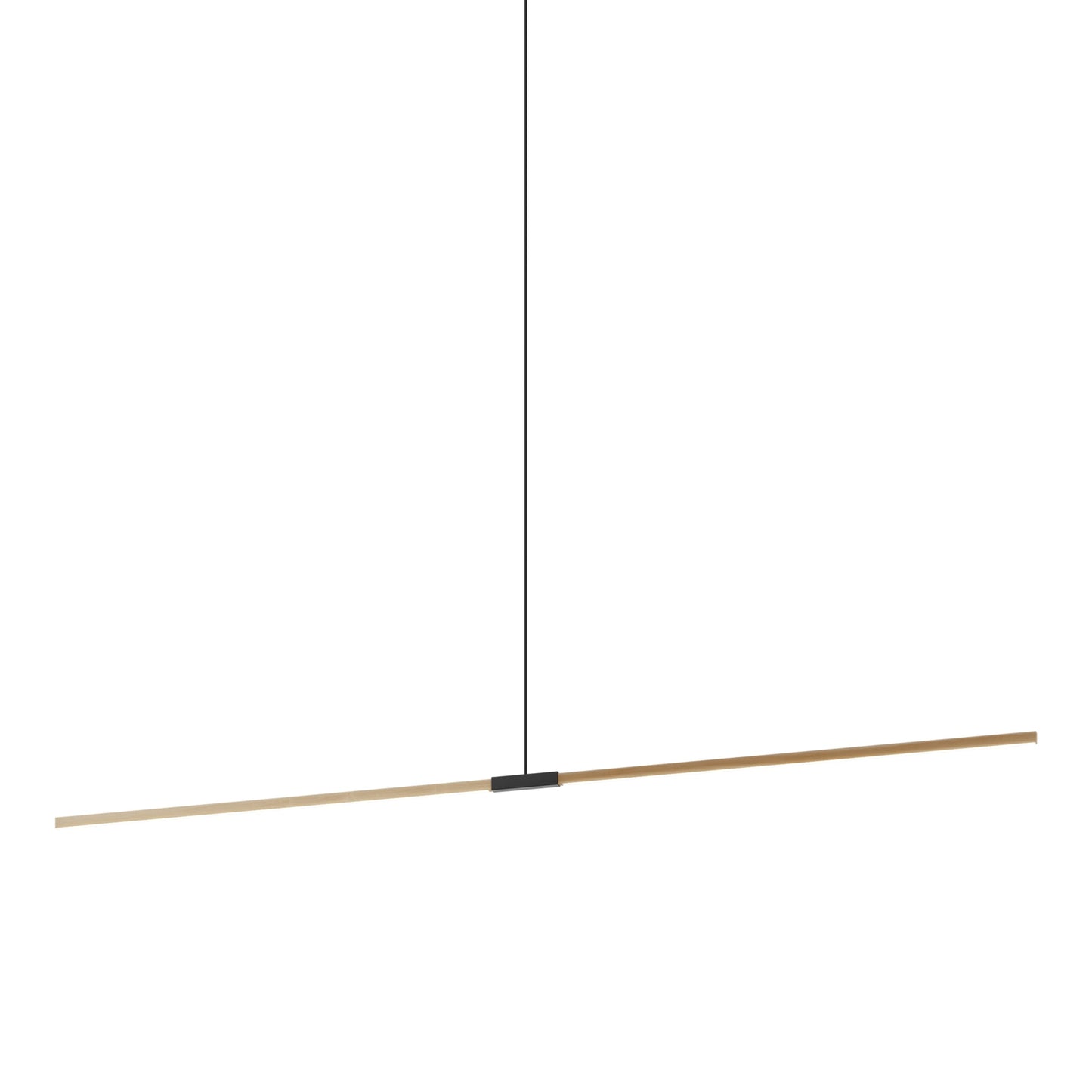 Stickbulb 10ft Linear LED Pendant Light in Maple/Matte Black.