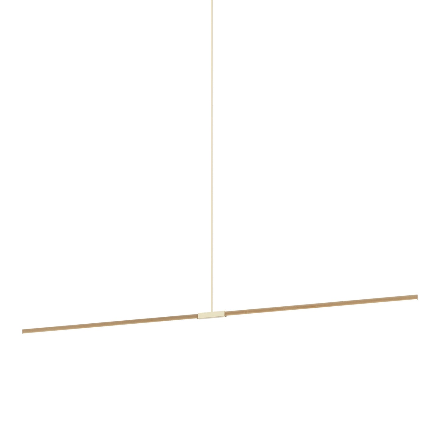 Stickbulb 10ft Linear LED Pendant Light in Maple/Polished Brass.
