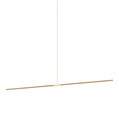Stickbulb 10ft Linear LED Pendant Light in Maple/Polished Brass.