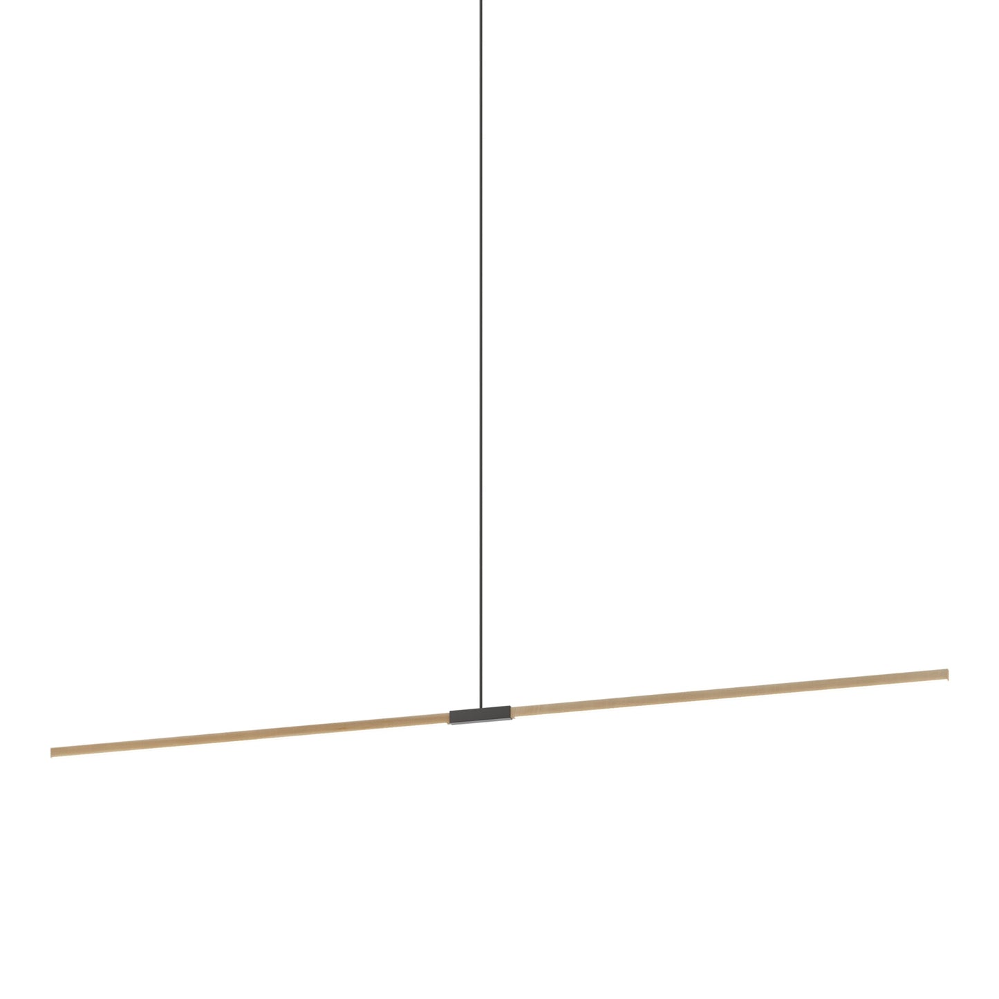 Stickbulb 10ft Linear LED Pendant Light in Maple/Slate Grey.