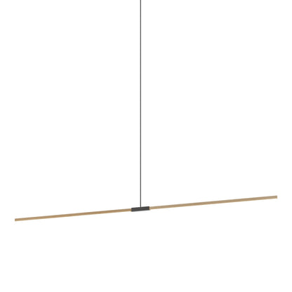 Stickbulb 10ft Linear LED Pendant Light in Maple/Slate Grey.