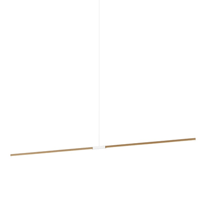 Stickbulb 10ft Linear LED Pendant Light in Maple/White.