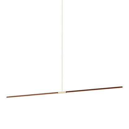 Stickbulb 10ft Linear LED Pendant Light in Water Tower Redwood/Brushed Brass.