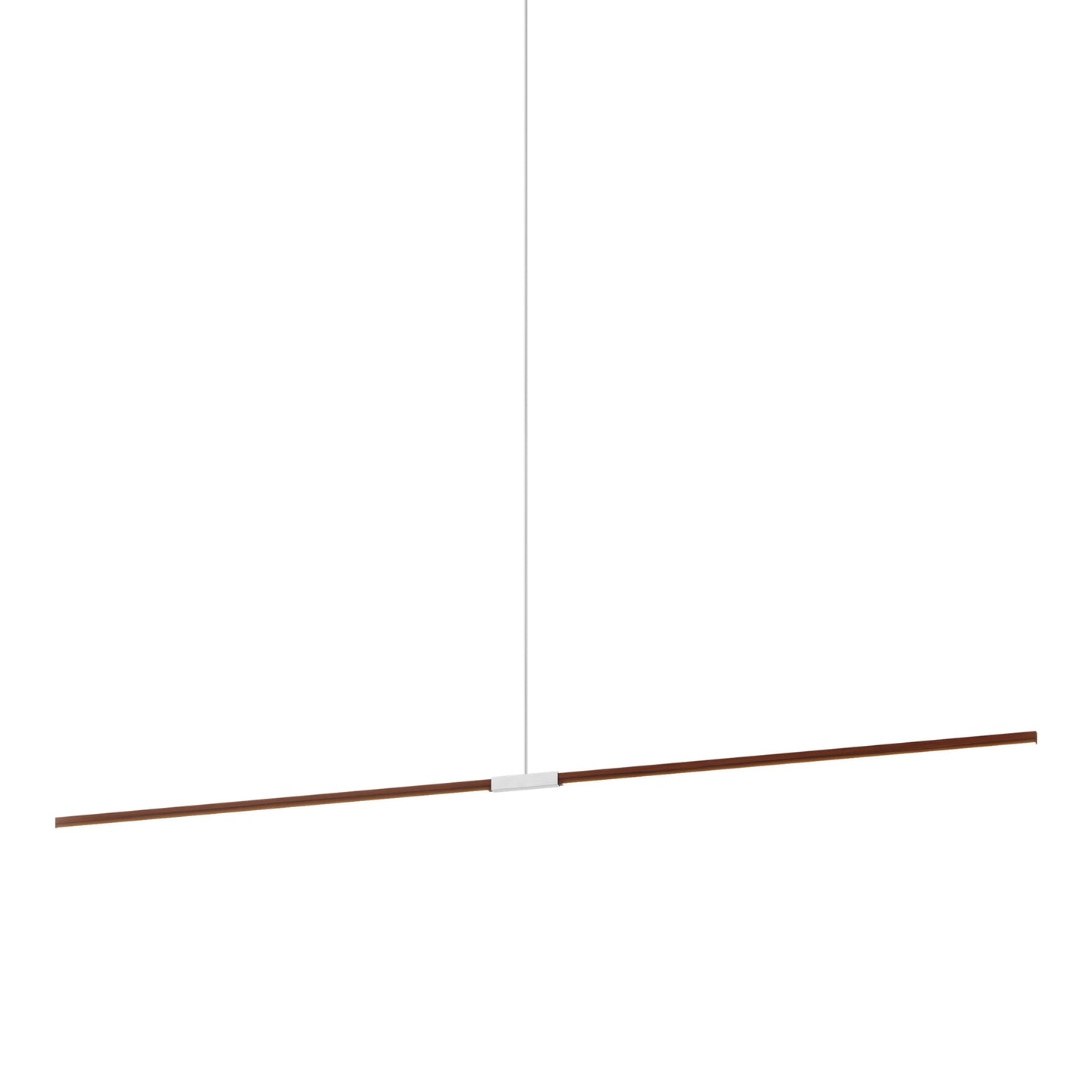 Stickbulb 10ft Linear LED Pendant Light in Water Tower Redwood/Brushed Nickel.