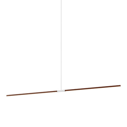 Stickbulb 10ft Linear LED Pendant Light in Water Tower Redwood/Brushed Nickel.