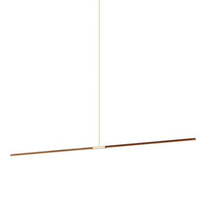 Stickbulb 10ft Linear LED Pendant Light in Water Tower Redwood/Polished Brass.