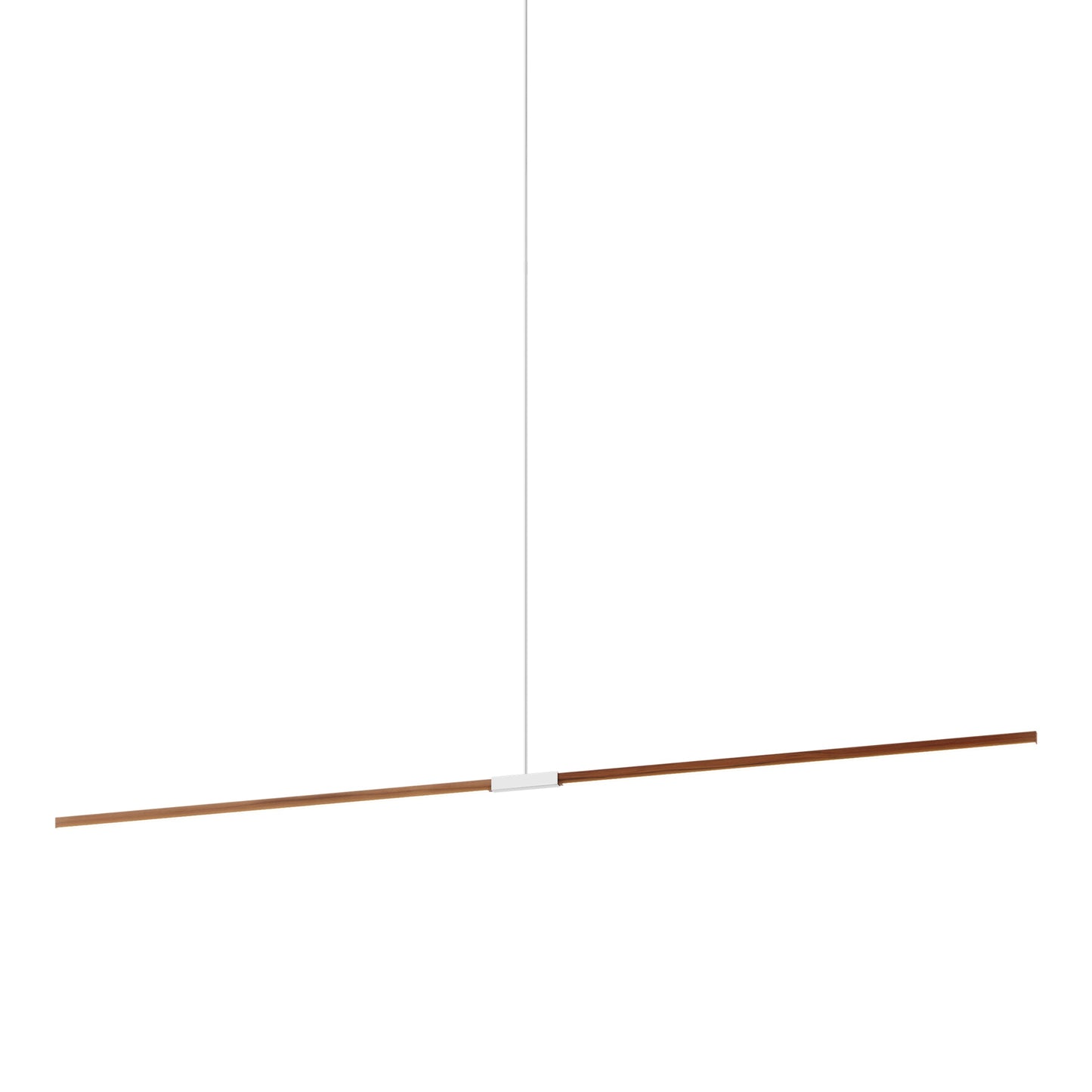 Stickbulb 10ft Linear LED Pendant Light in Water Tower Redwood/Polished Nickel.