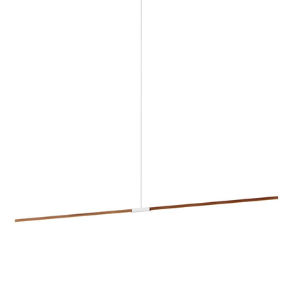 Stickbulb 10ft Linear LED Pendant Light in Water Tower Redwood/Polished Nickel.