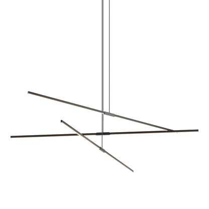 Stickbulb 10ft Multi Light Linear LED Pendant Light in Ebonized Oak/Blackened.