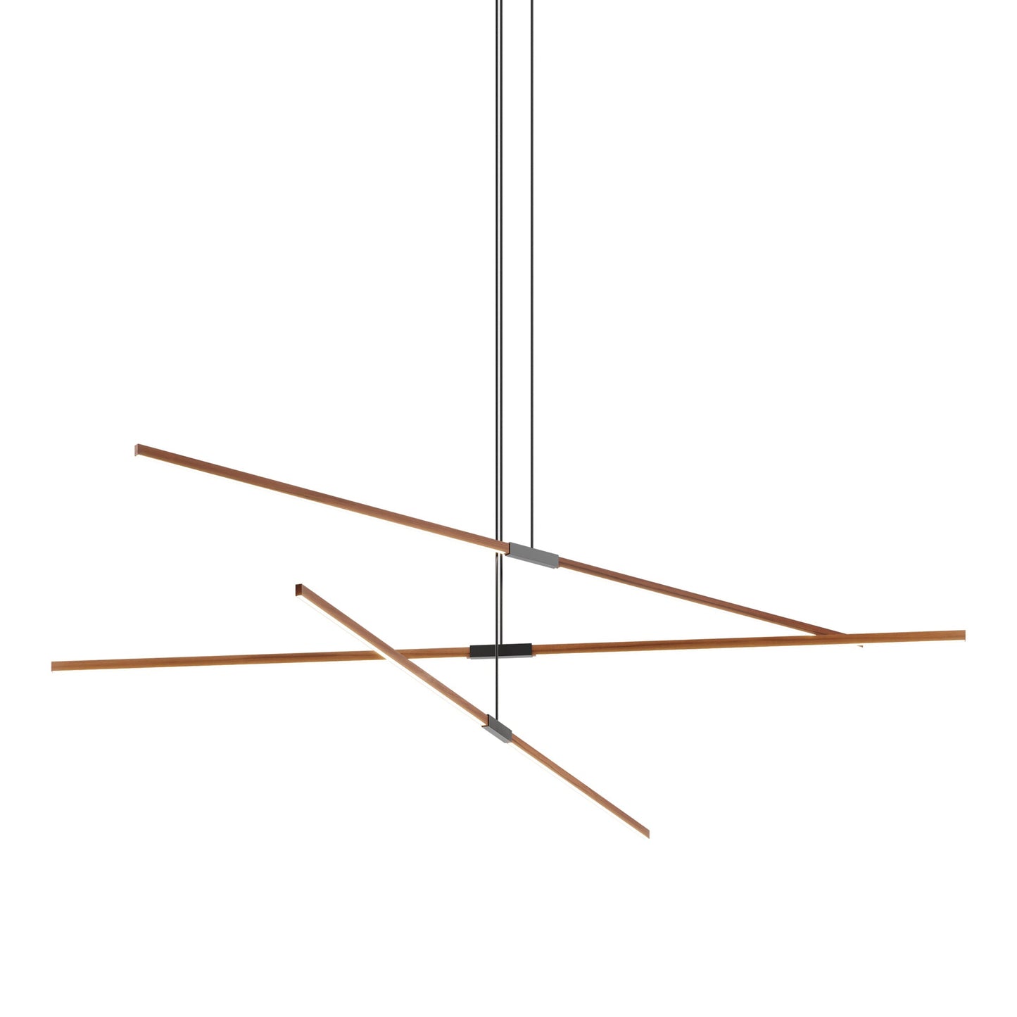 Stickbulb 10ft Multi Light Linear LED Pendant Light in Water Tower Redwood/Blackened.