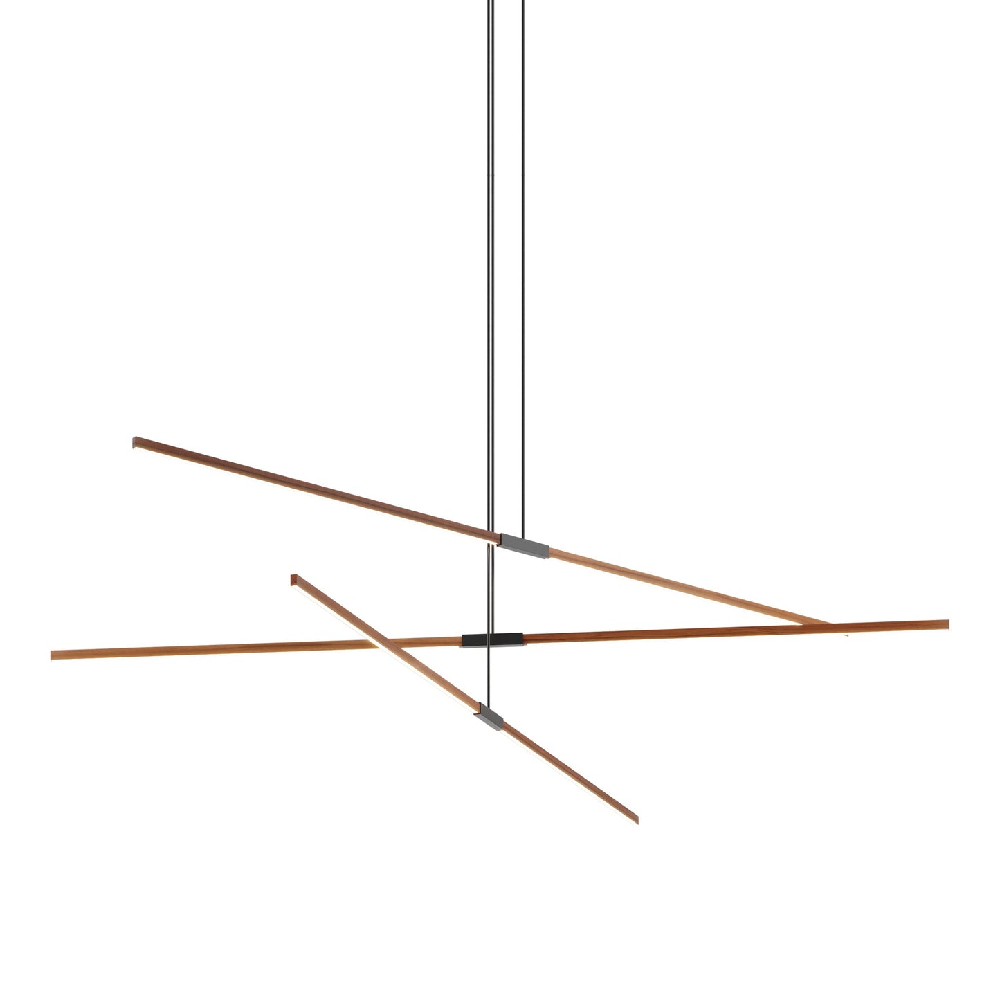 Stickbulb 10ft Multi Light Linear LED Pendant Light in Water Tower Redwood/Matte Black.