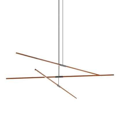 Stickbulb 10ft Multi Light Linear LED Pendant Light in Water Tower Redwood/Slate Grey.