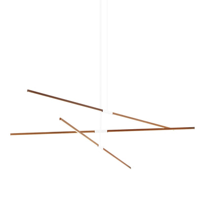 Stickbulb 10ft Multi Light Linear LED Pendant Light in Water Tower Redwood/White.