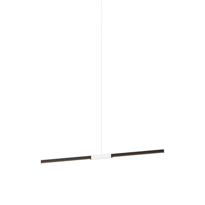 Stickbulb 4ft Linear LED Pendant Light in Ebonized Oak/White.