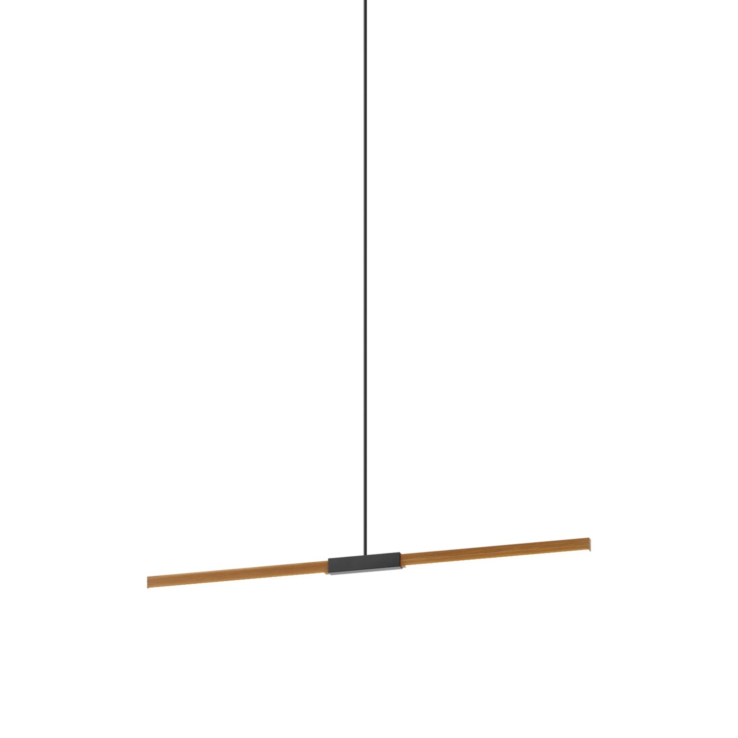 Stickbulb 4ft Linear LED Pendant Light in Heart Pine (Reclaimed)/Blackened.