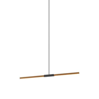 Stickbulb 4ft Linear LED Pendant Light in Heart Pine (Reclaimed)/Blackened.