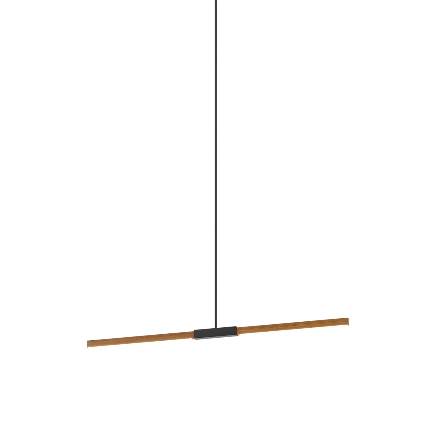 Stickbulb 4ft Linear LED Pendant Light in Heart Pine (Reclaimed)/Matte Black.
