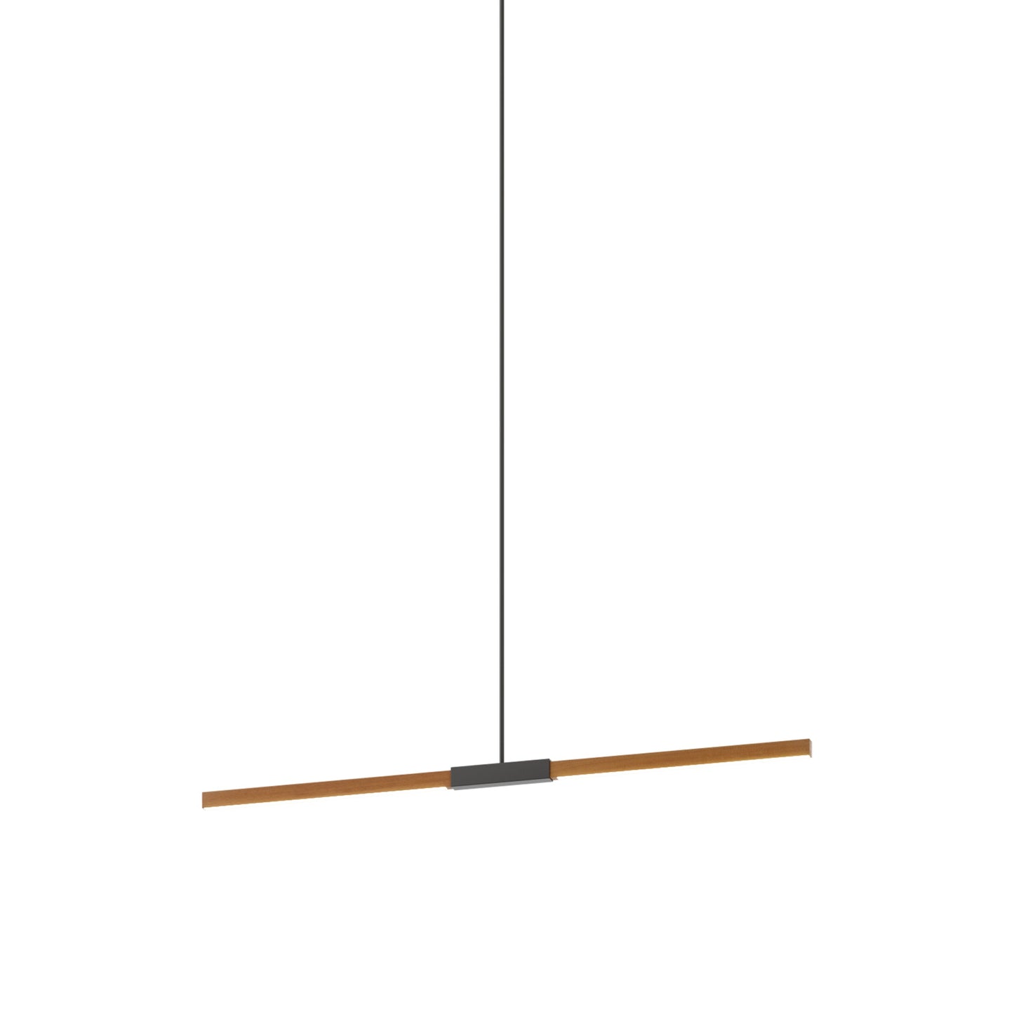 Stickbulb 4ft Linear LED Pendant Light in Heart Pine (Reclaimed)/Slate Grey.