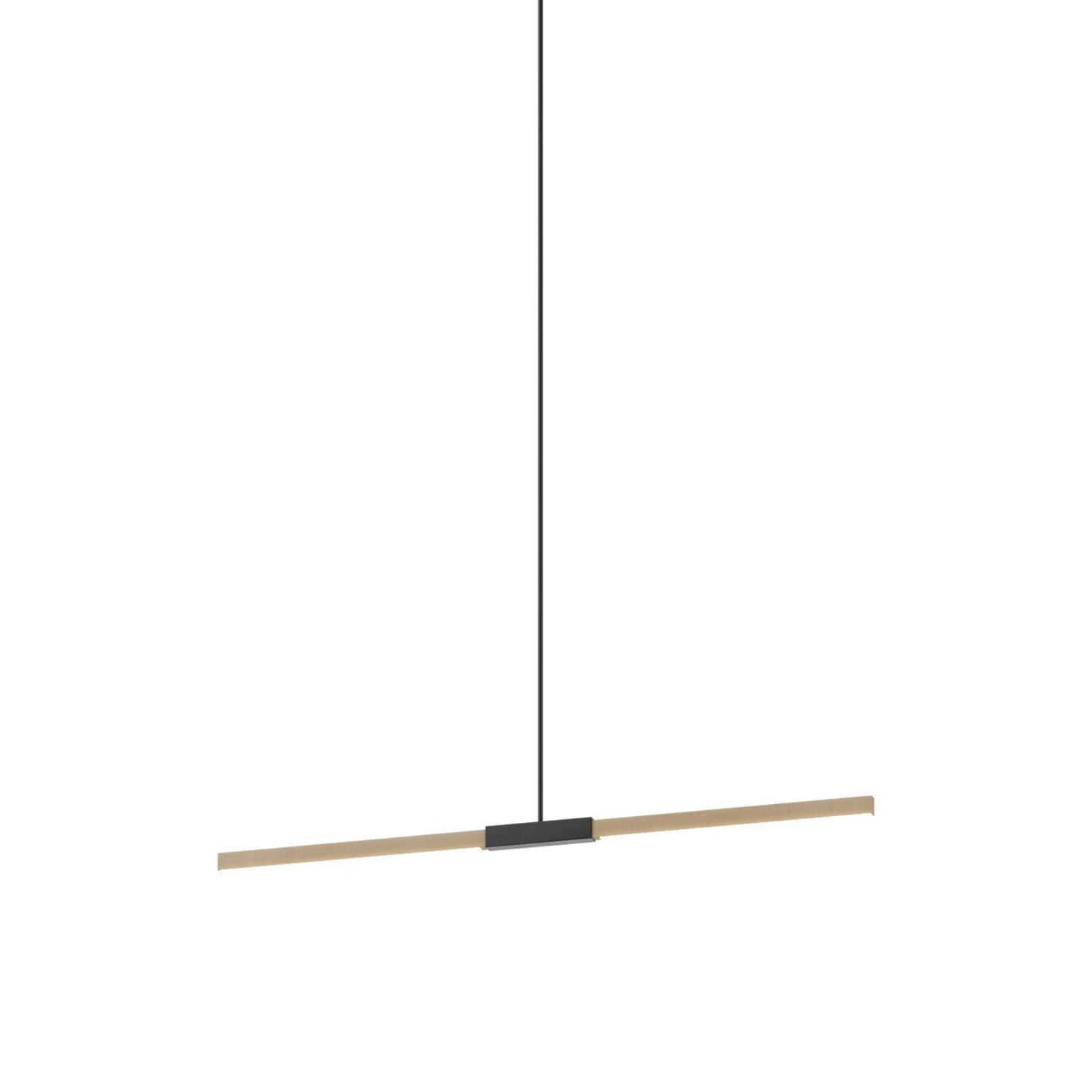 Stickbulb 4ft Linear LED Pendant Light in Maple/Blackened.